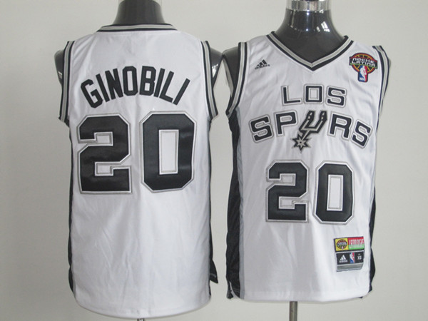 NBA San Antonio Spurs 20 Manu Ginobili Swingman Home White LOS Latin Nights Jersey